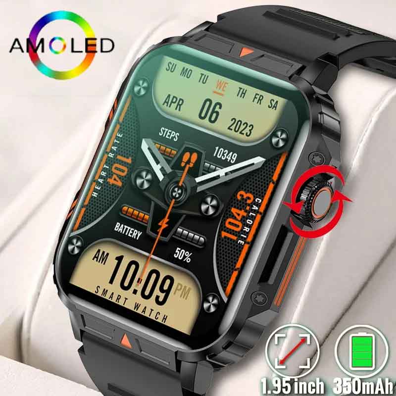 Smartwatch Military Watches For Men - 1.91 odkryty wojskowy inteligentny zegarek mężczyźni