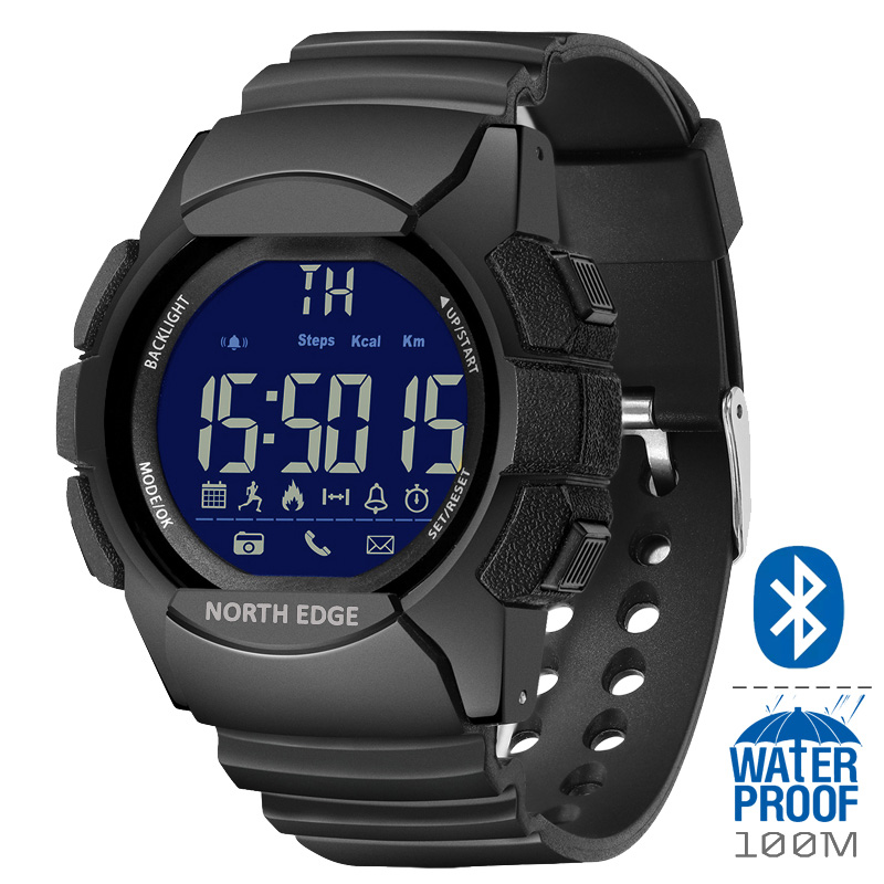 Smartwatch Digital Watches For Men - NORTH EDGE AK 100M Wodoodporny Smartwatch
