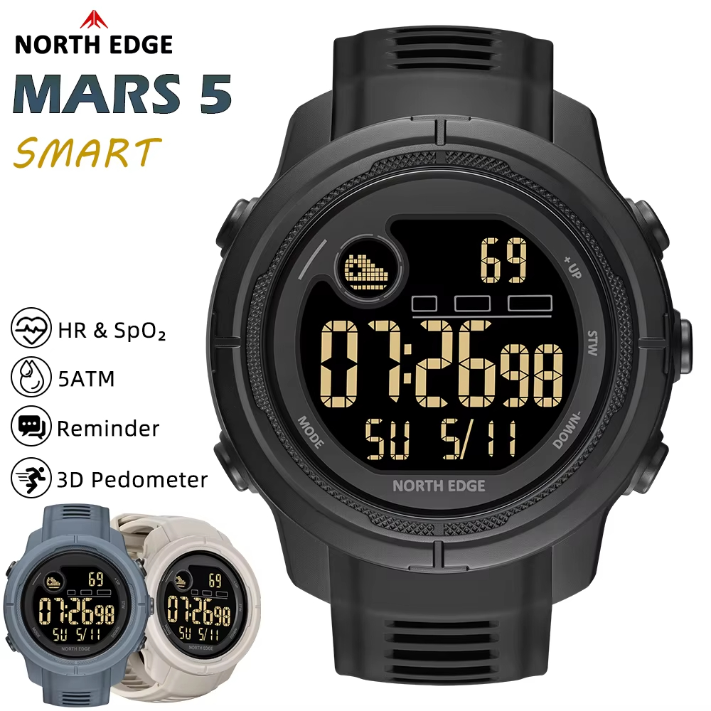 Smartwatch New Watches For Men - NORTH EDGE NEW MARS 5 Męski