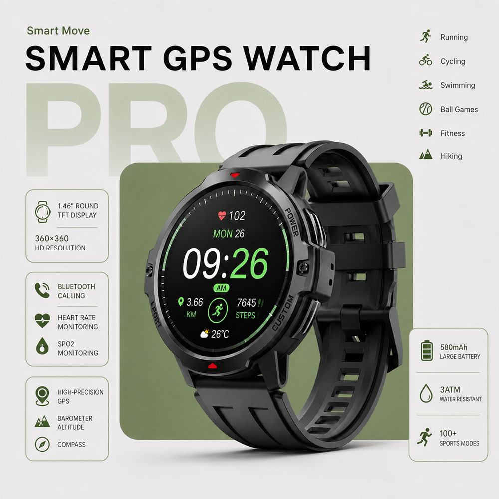 Smartwatch Timex Watches For Women - NOWY 1.46-calowy wojskowy smartwatch GPS, wodoodporny