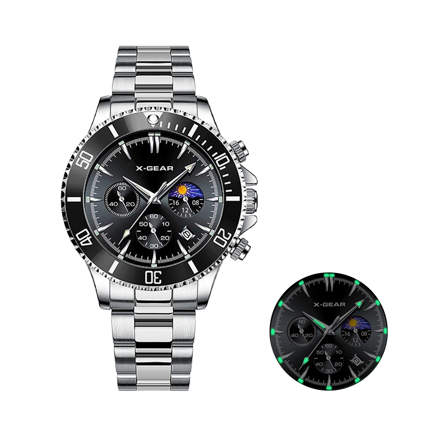 Xwatch Smartwatch - Zegarek męski X-GEAR Fashion Calendar, kwarcowy,