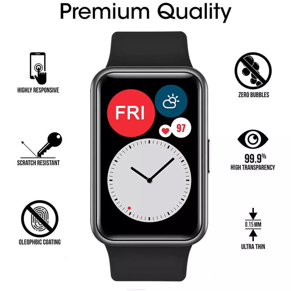 Huawei Smartwatch Watch Fit - Ochronne miękkie szkło do smartwatcha Huawei