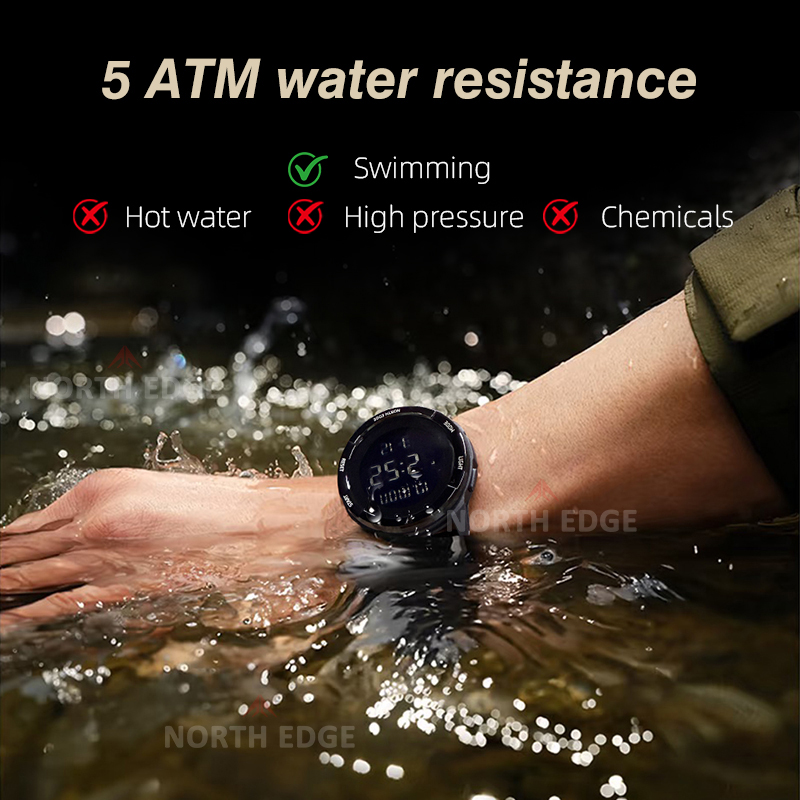 Smartwatch Digital Watches For Men - NORTH EDGE 2025 TERRAX Męski Zegarek