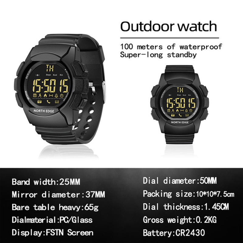 NORTH EDGE AK 100M Wodoodporny – Smartwatch Digital Watches For Men recenzja i cena