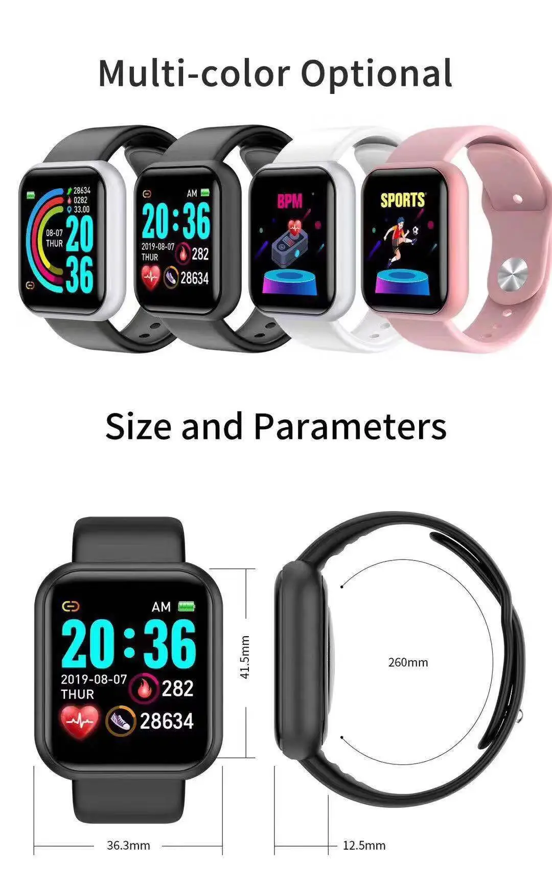 D20 Pro Smart Watch Men Y68 Sm – Smartwatch Digital Watches For Men recenzja i cena