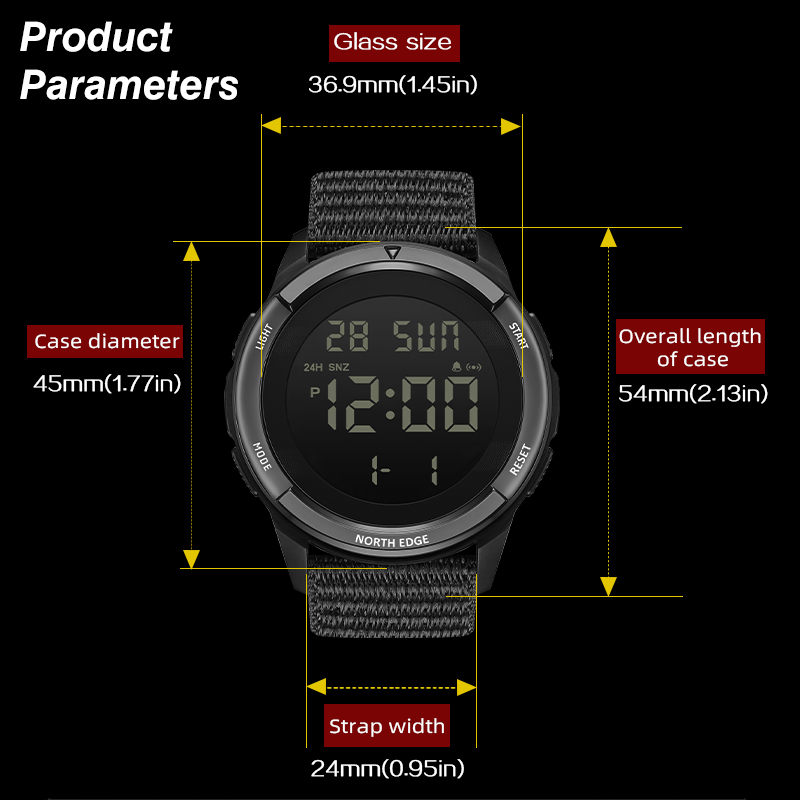NORTH EDGE 2025 TERRAX Męski Z – Smartwatch Digital Watches For Men recenzja i cena
