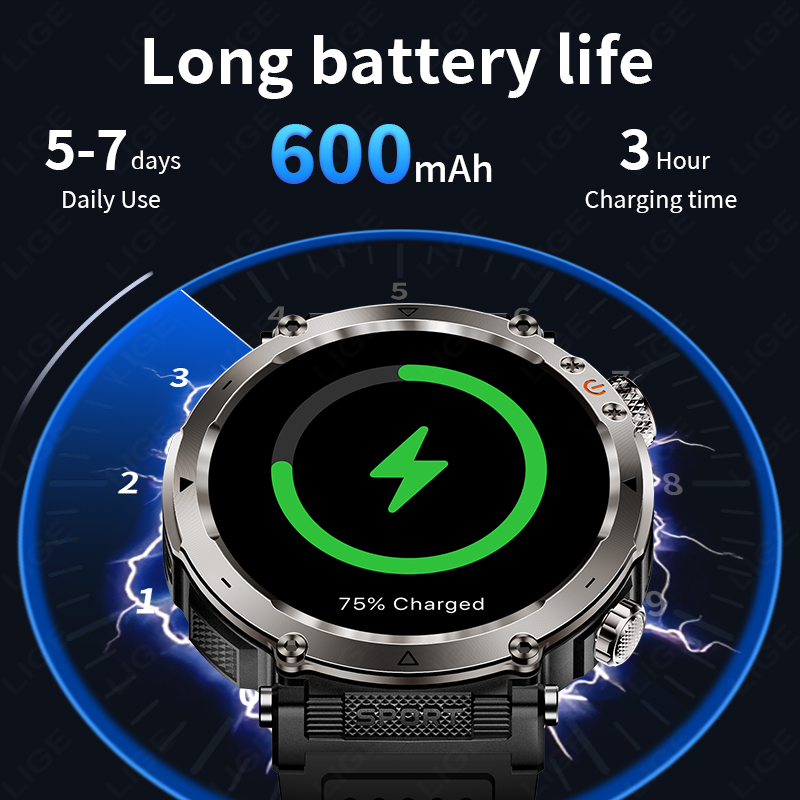 Nowy wojskowy smartwatch outdo – Smartwatch Military Watches For Men recenzja i cena