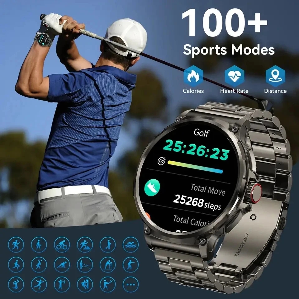 Nowy smartwatch GPS z funkcją  – Smartwatch Military Watches For Men recenzja i cena
