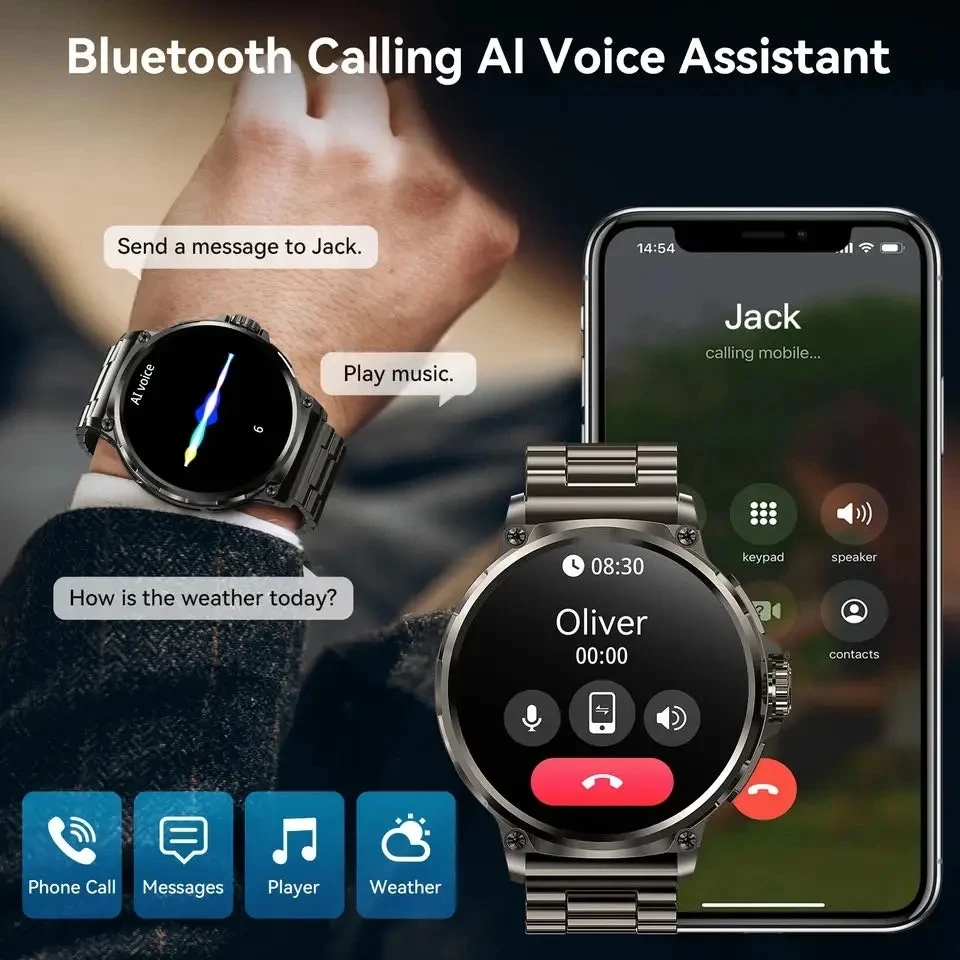 Nowy smartwatch GPS z funkcją  – Smartwatch Military Watches For Men recenzja i cena