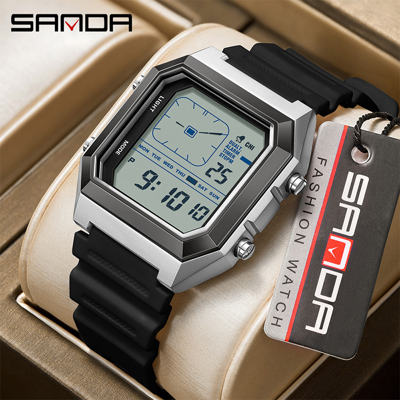 SANDA 6307 Nowy Męski Cyfrowy  – Tide Watch Surf recenzja i cena