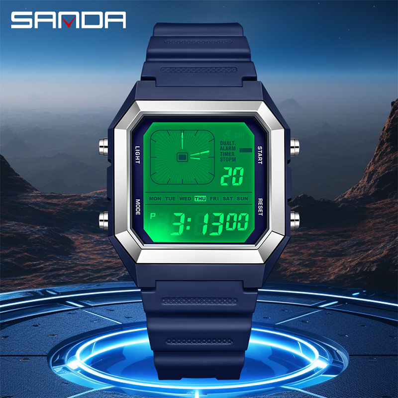 SANDA 6307 Nowy Męski Cyfrowy  – Tide Watch Surf recenzja i cena
